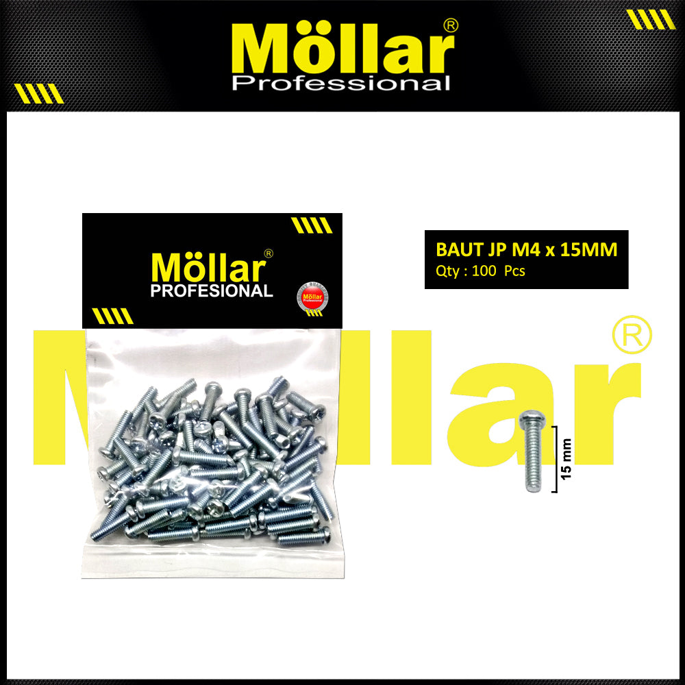 MOLLAR 93-098 Baut JP M4 x 15 - 100 pcs