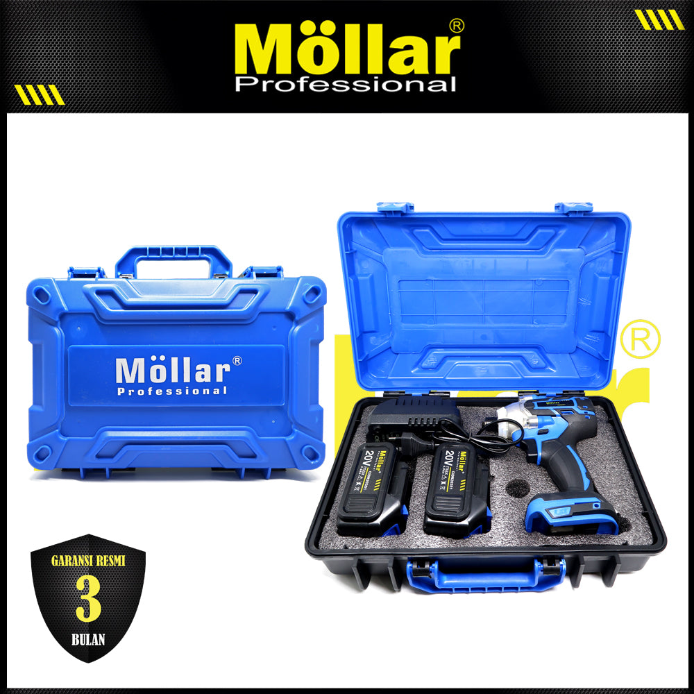 MOLLAR CIDR20351 Mesin Obeng Baterai 20V / Cordless Impact Driver