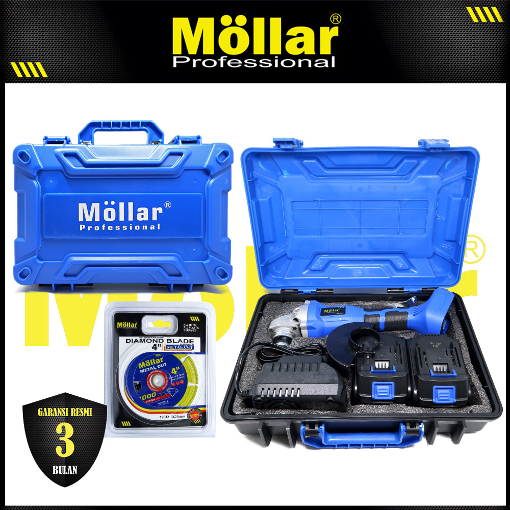 MOLLAR CAG20300 Mesin Gerinda Baterai 20V / Brushless Cordless Grinder
