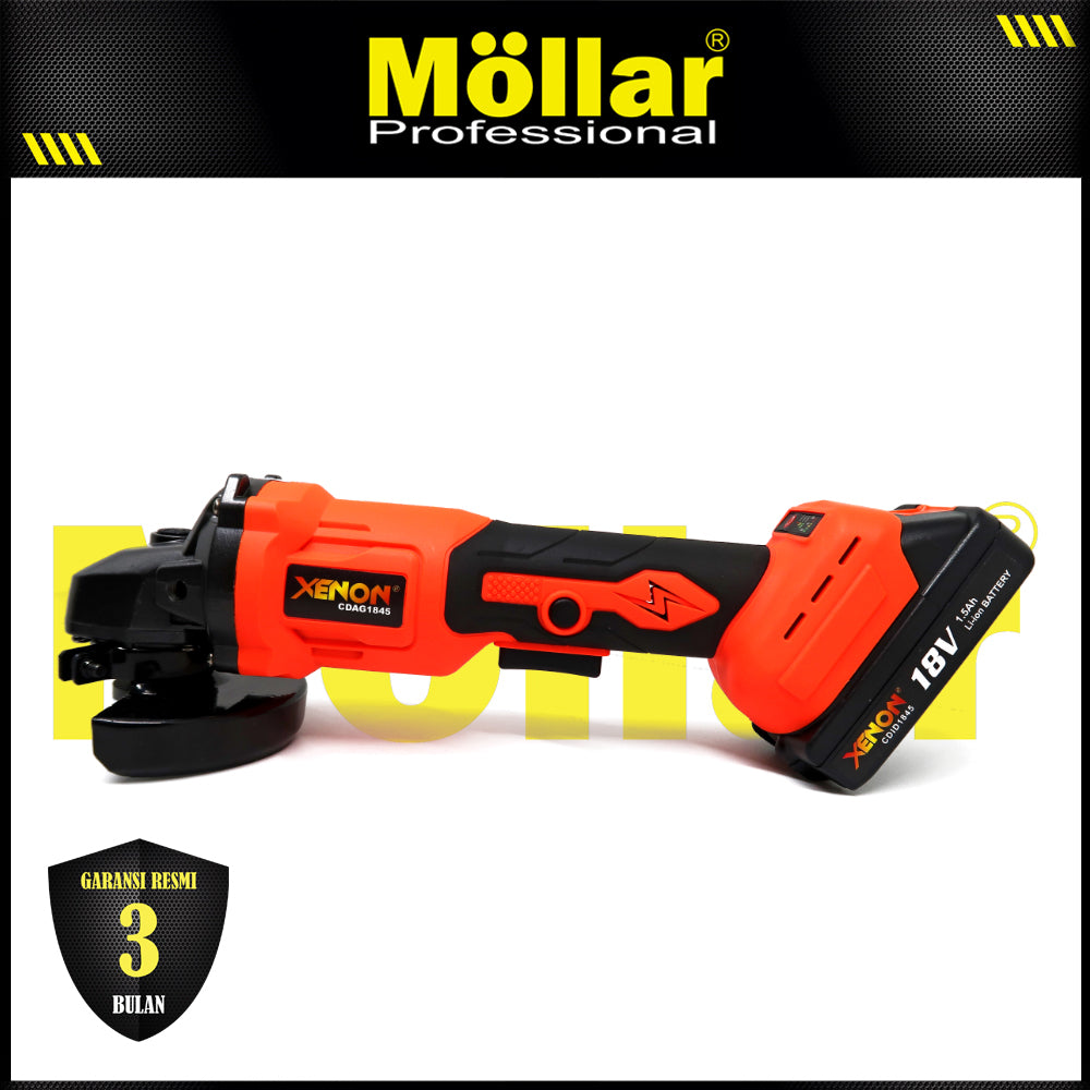 X-1 XENON CDID Bor Impact Cordless 18V 1.5 Ah & CDAG Gerinda Baterai