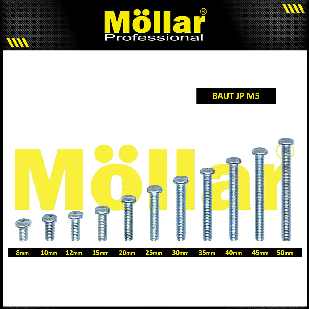 MOLLAR 93-106 Baut JP M5 x 8 - 100 pcs