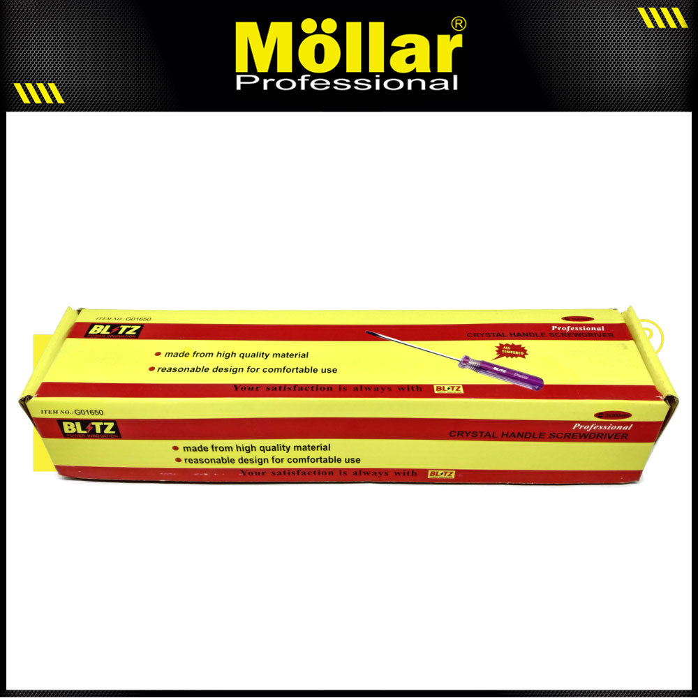 BLITZ Obeng Radio 8 Inch X 3 Mm Minus (-) Panjang 20 Cm - 1 Pak 24 pcs