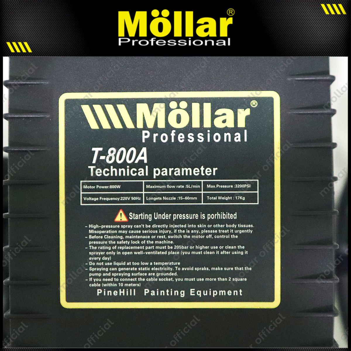 MOLLAR MLR-T800A Mesin Airless Paint Spray Gun