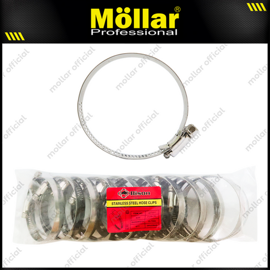 BISON Klem Selang 3" Inch Stainless Steel Hose Clips - Isi 20 Pcs