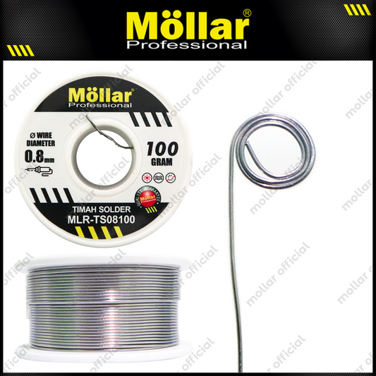 MOLLAR TS08100 Timah Solder Gulung 0.8 mm x 100 gram