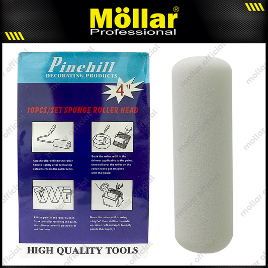PINEHILL PH-F07030 Refill Bulu Kuas Roll Sepon 4" Set 10 pcs