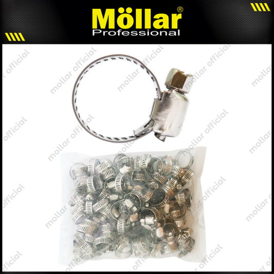 BISON Klem Selang 3/4" Inch Stainless Steel Hose Clips - Isi 100 Pcs