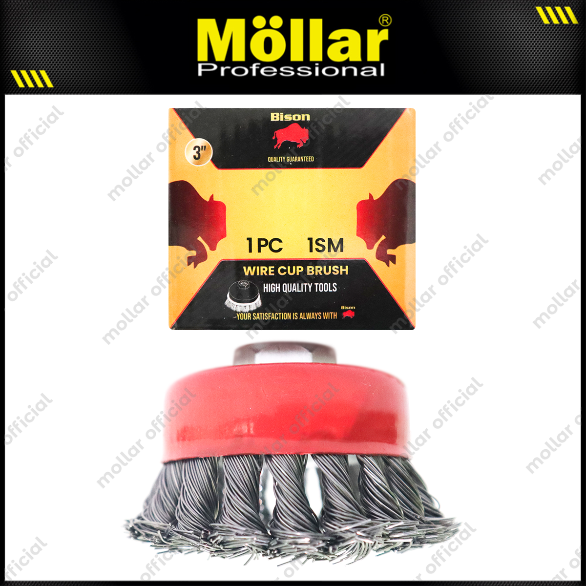 BISON D83081 Sikat Mangkok Kepang 3"