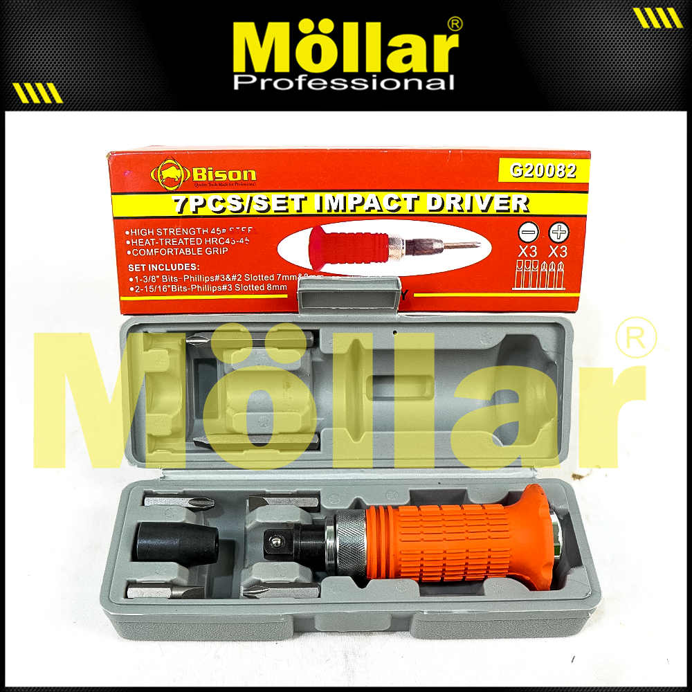 BISON G20082 Obeng Ketok Set 7 pcs/set Gagang Karet