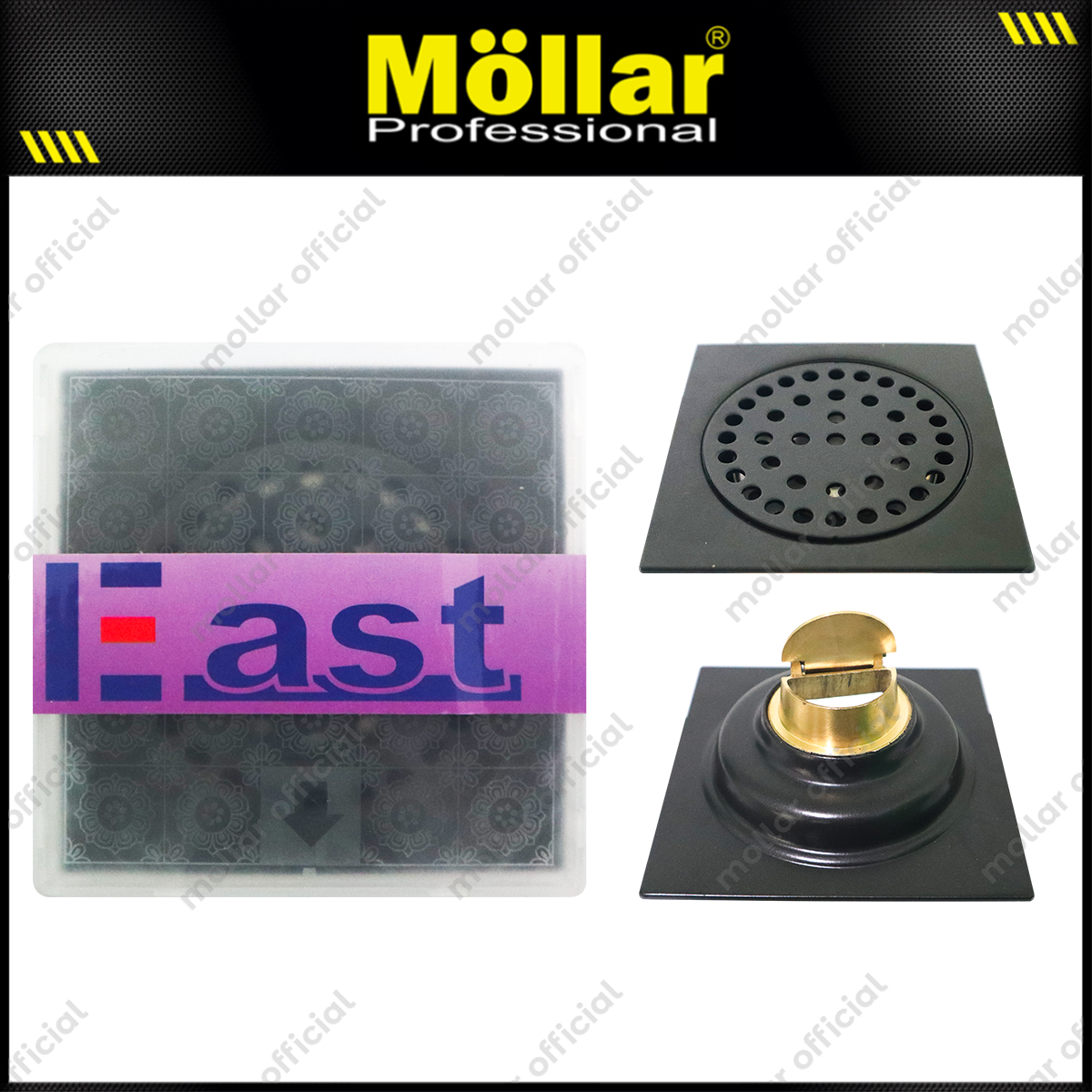 EAST Saringan Got Silver Katup Otomatis Stainless Steel 4"