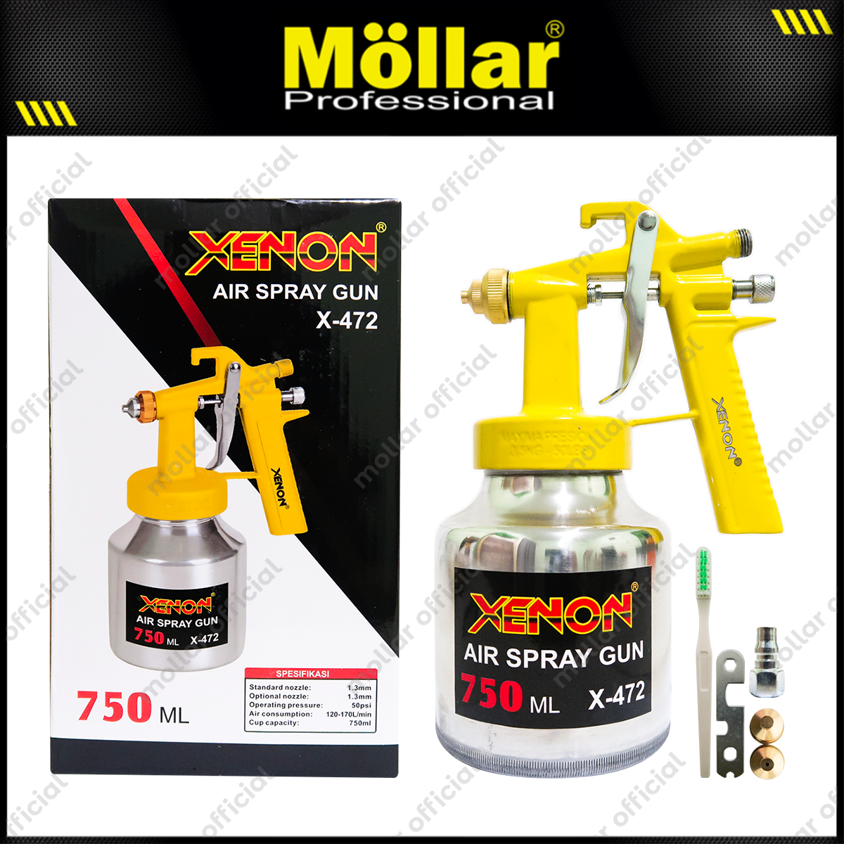 XENON Spray Gun X-472 Tabung Bawah 750 ml / Semprotan Cat