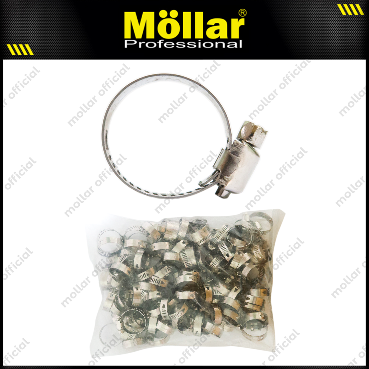 BISON Klem Selang 7/8" Inch Stainless Steel Hose Clips - Isi 100 Pcs