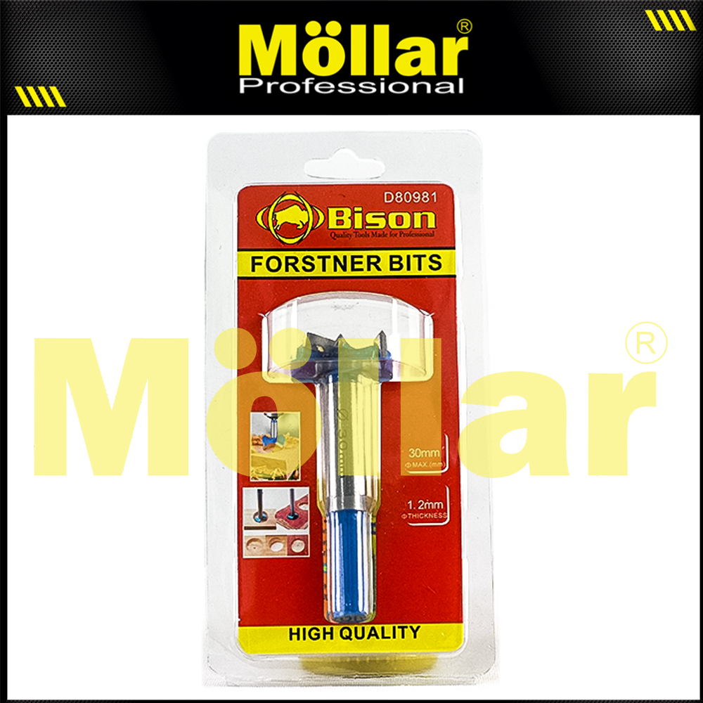 BISON D80981 Mata Bor Kayu Engsel Sendok 30 mm / Forstner Bit