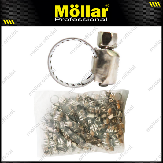 BISON Klem Selang 1/2" Inch Stainless Steel Hose Clips - Isi 100 Pcs