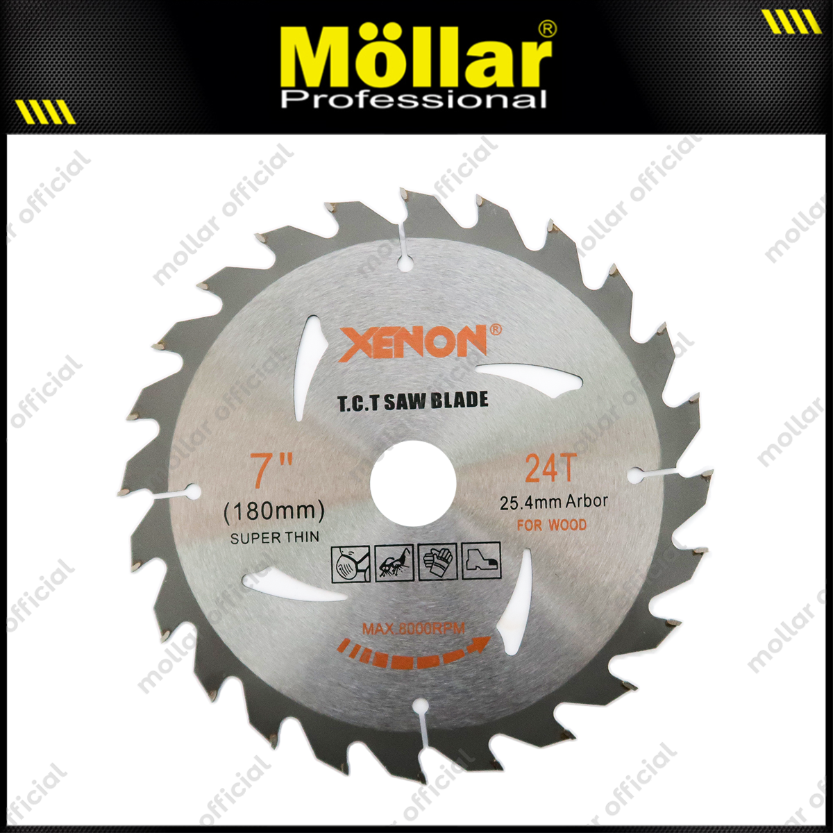 XENON Mata Circular Potong Kayu 7"x24T / TCT Saw Blade