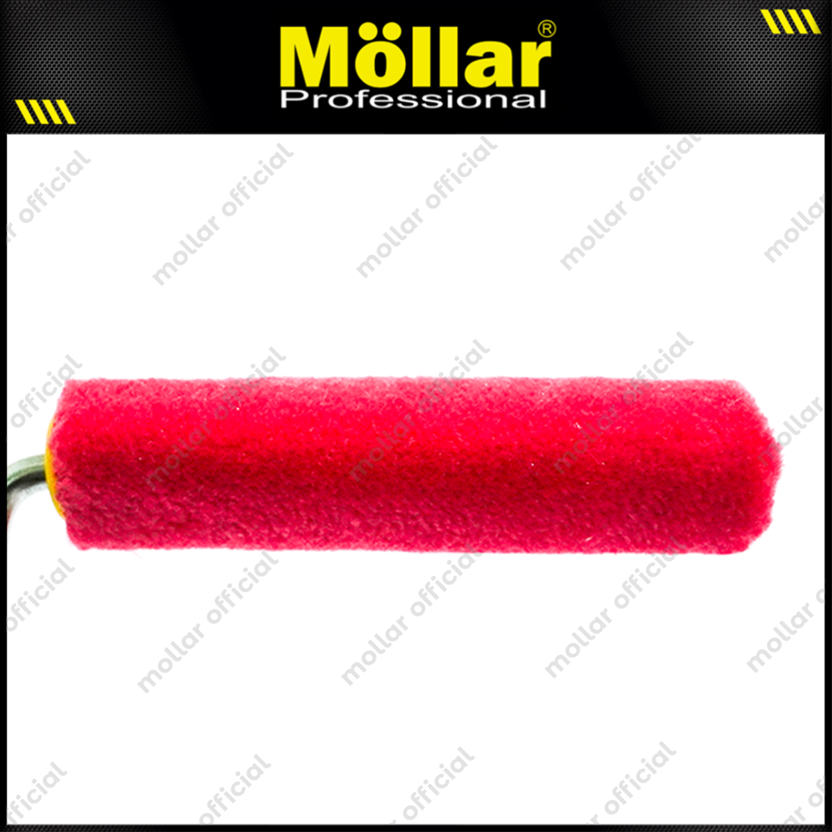 PINEHILL PH-F060 Kuas Roll Kapal Gagang Panjang Merah Wool 4"x24"