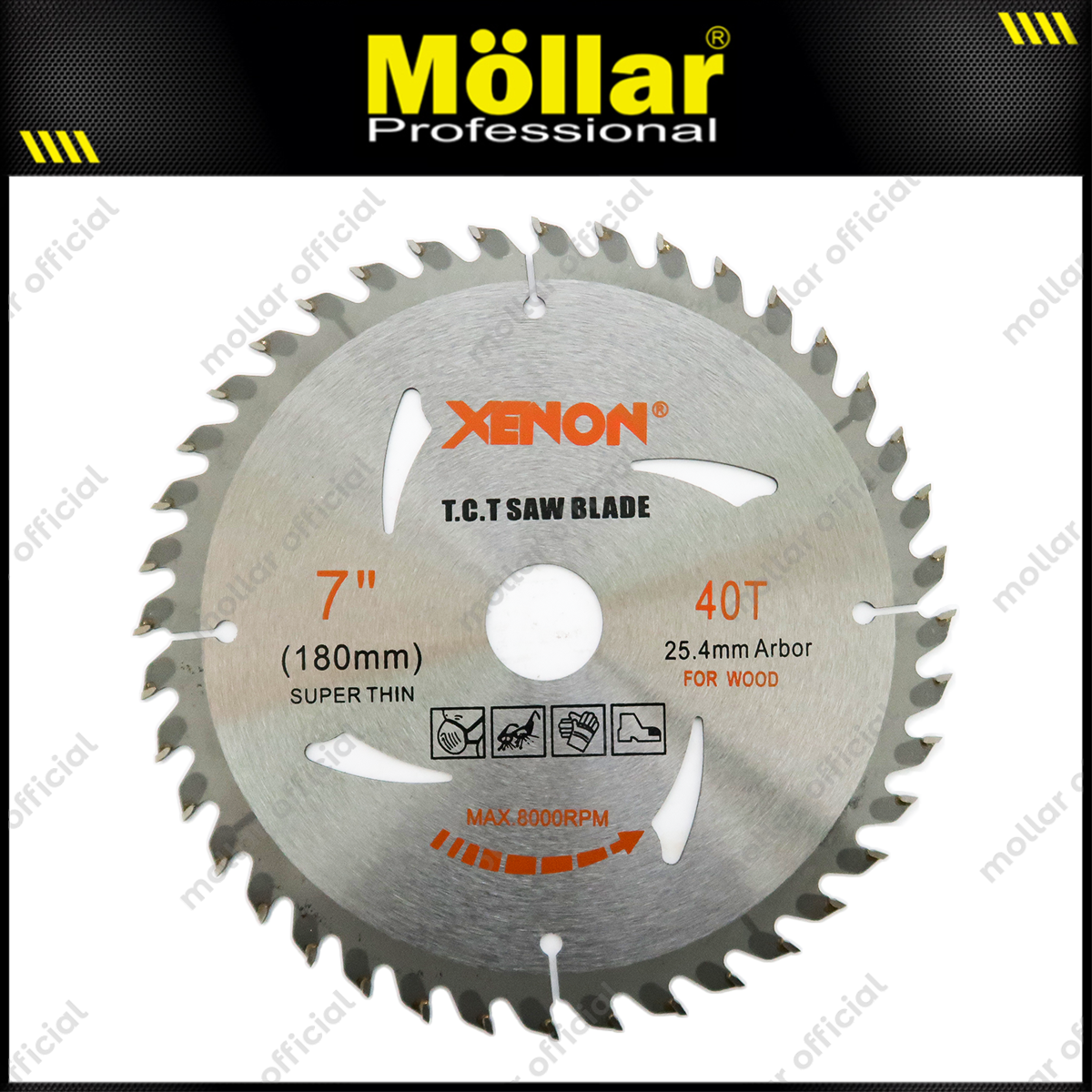 XENON Mata Circular Potong Kayu 7"x40T / TCT Saw Blade