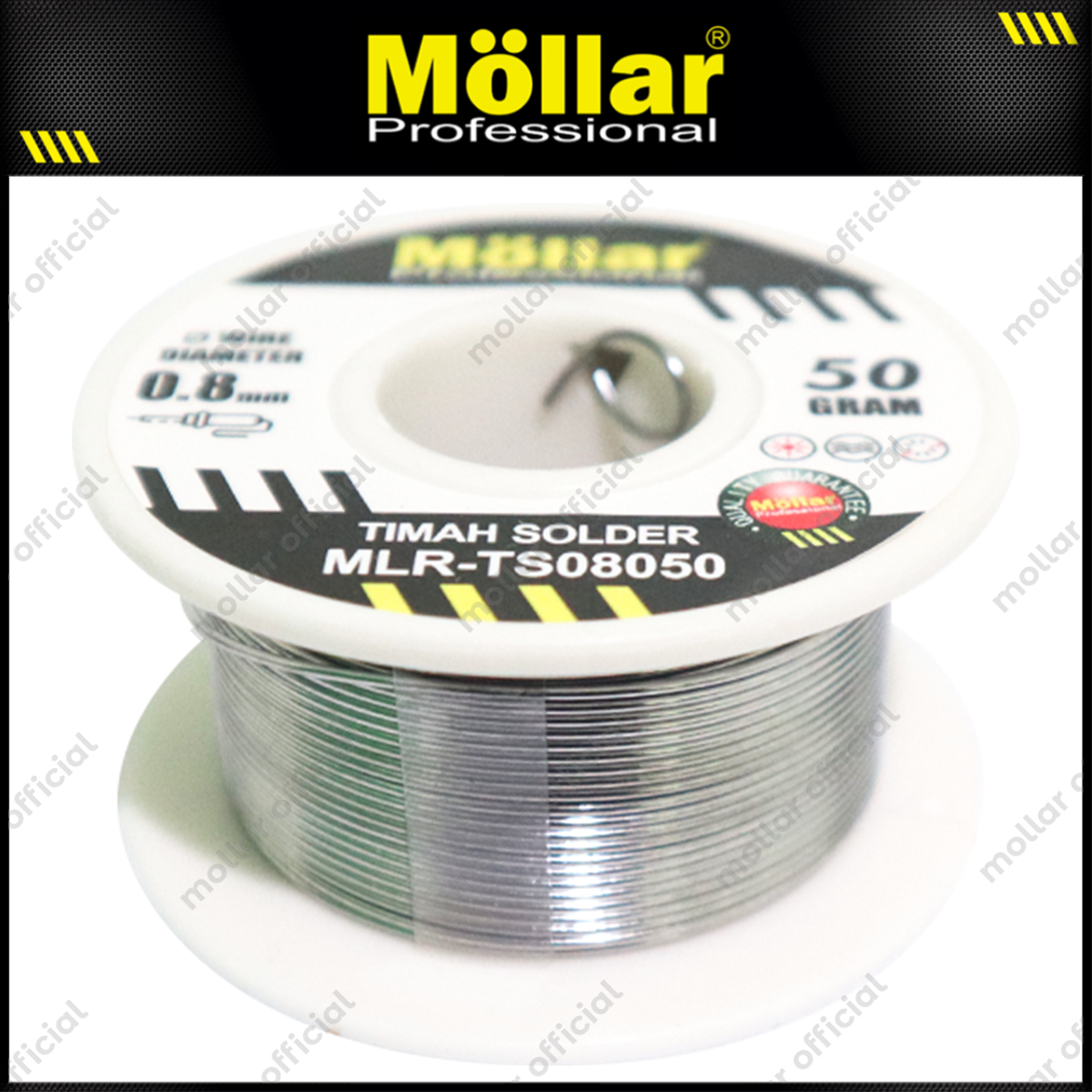 MOLLAR TS08050 Timah Solder Gulung 0.8 mm x 50 gram