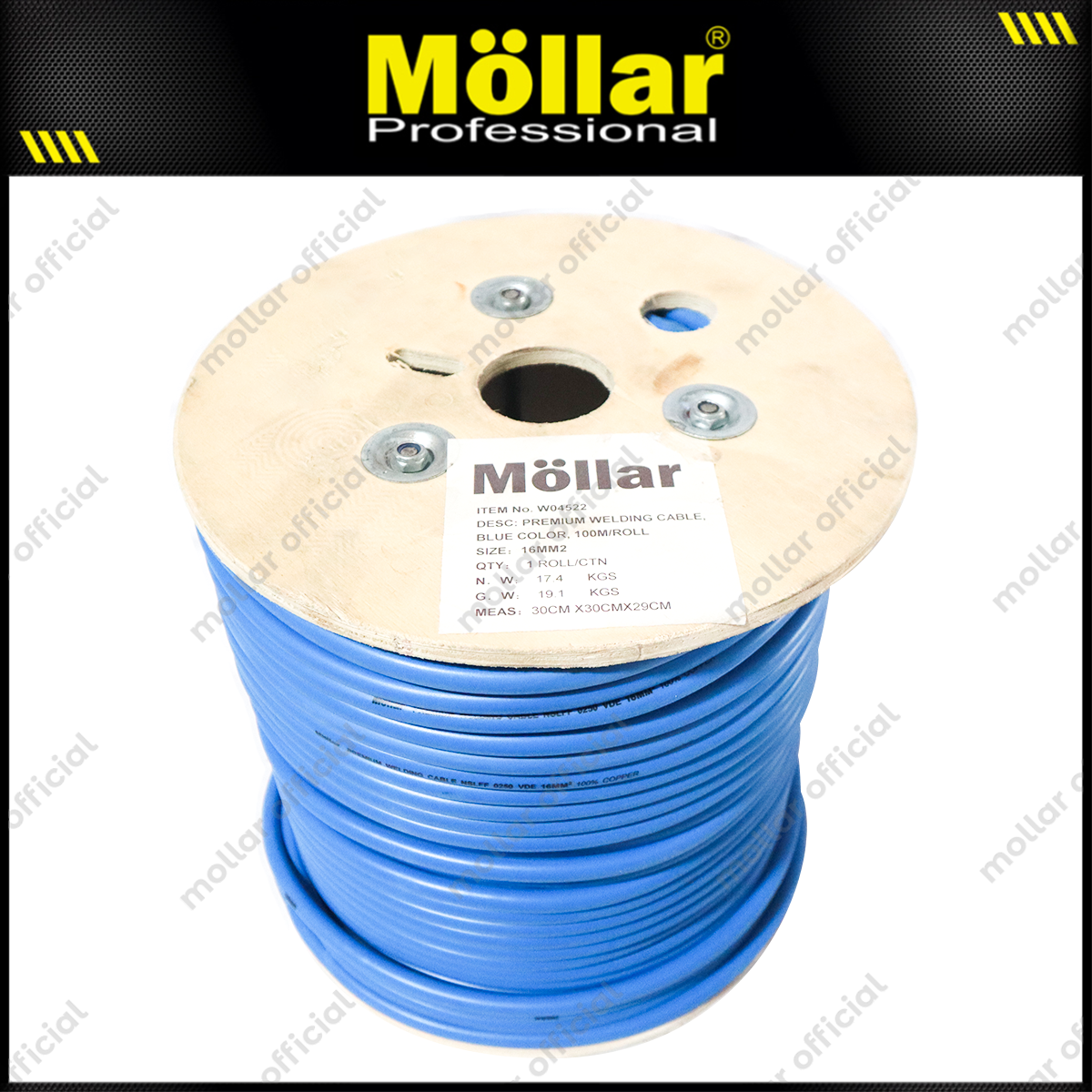 MOLLAR W04522 Kabel Las Tembaga Murni 16 mm - Per Meter