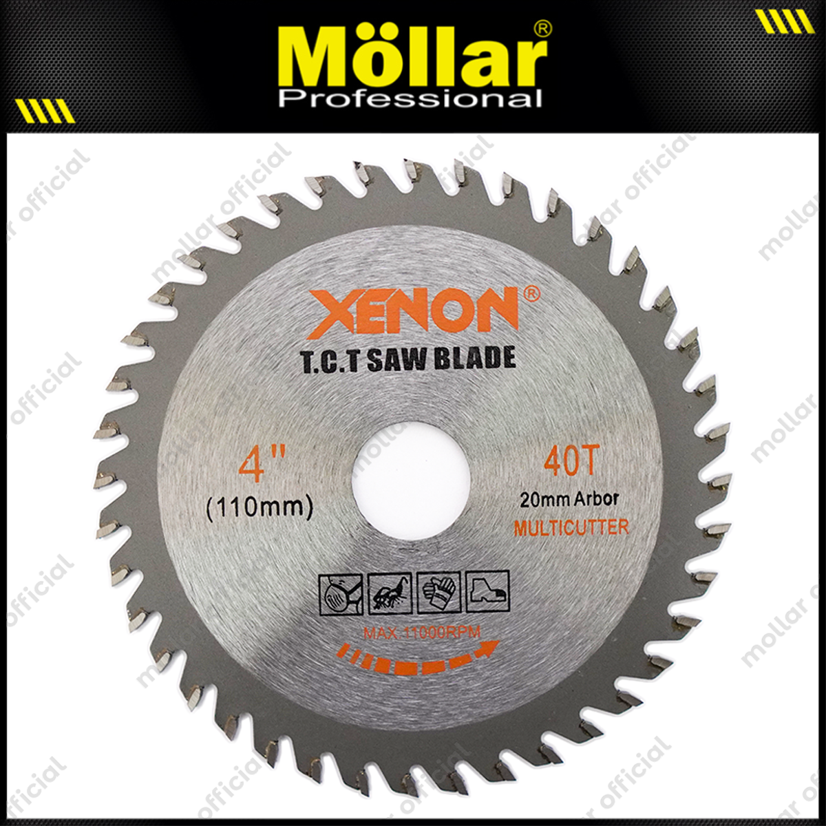 XENON Mata Gerinda Potong Kayu 4"x40T / Multi Cutter TCT Saw Blade