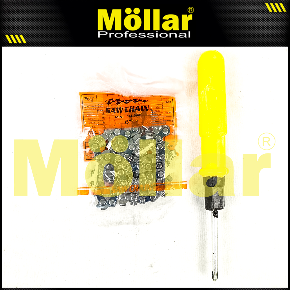 MOLLAR CMCS14350-U POLOSAN Cordless Mini Chain Saw 14.4V Tanpa Baterai & Charger