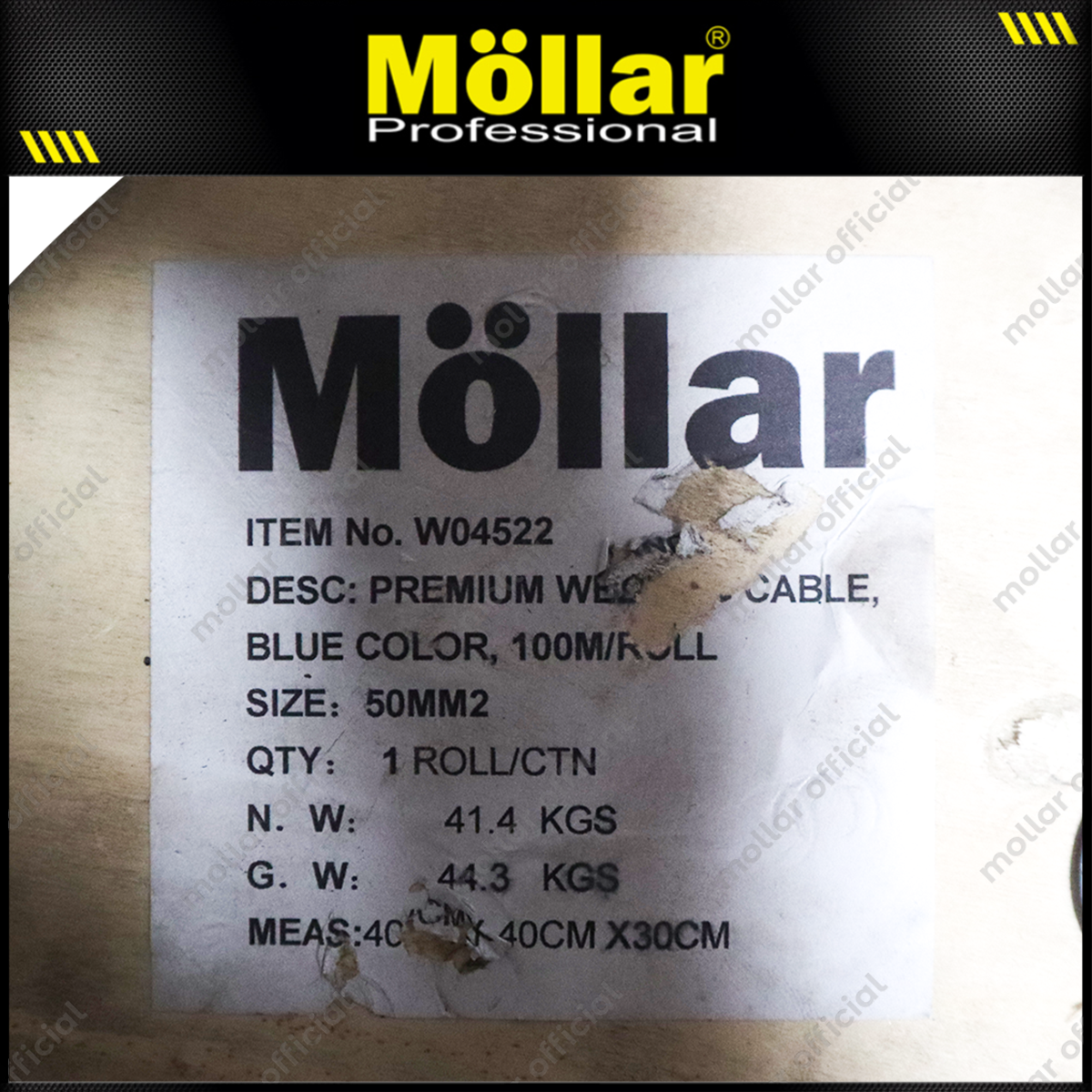 MOLLAR W04522 Kabel Las Tembaga Murni 50 mm - Per Meter