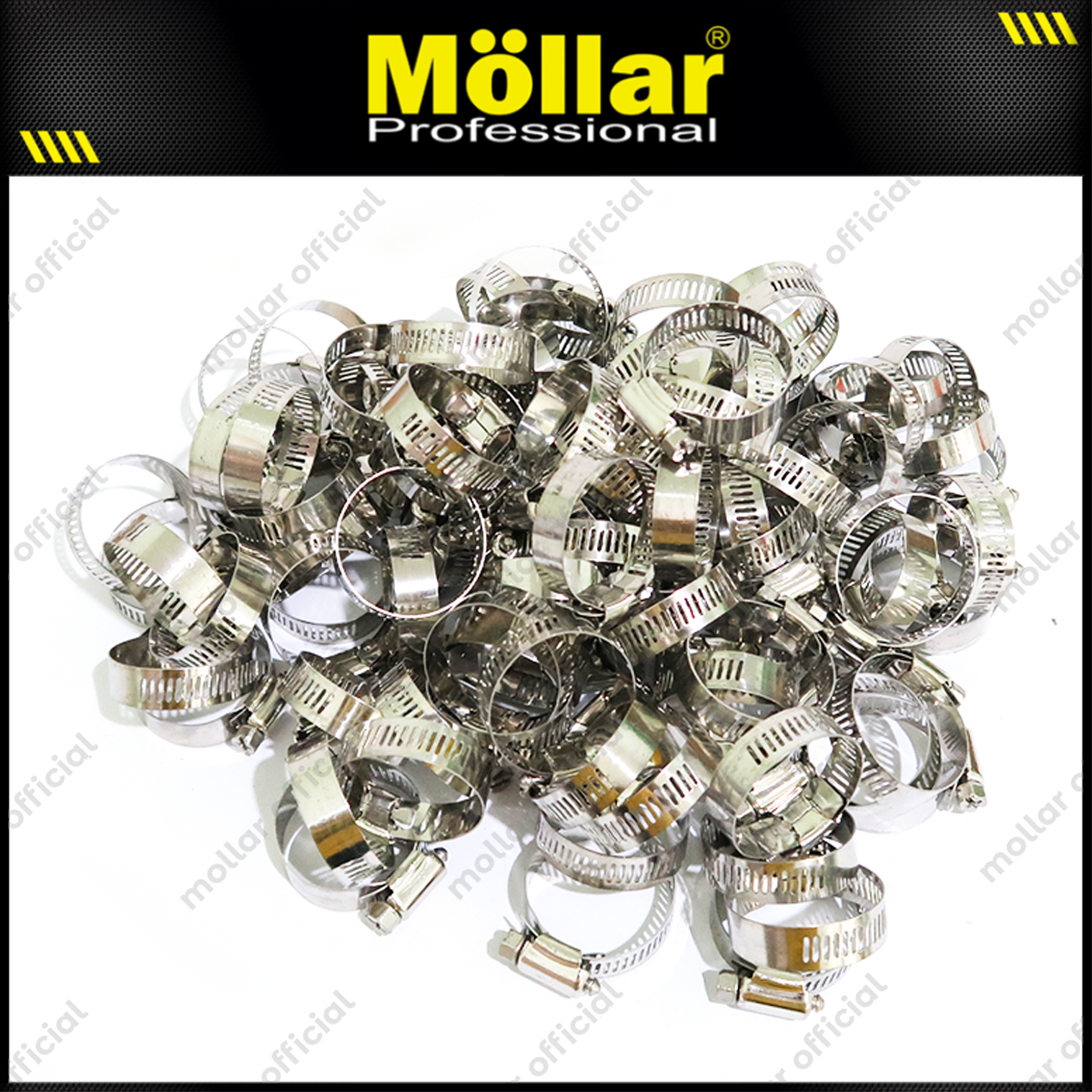 BISON Klem Selang 1-1/2" Inch Stainless Steel Hose Clips - Isi 100 Pcs