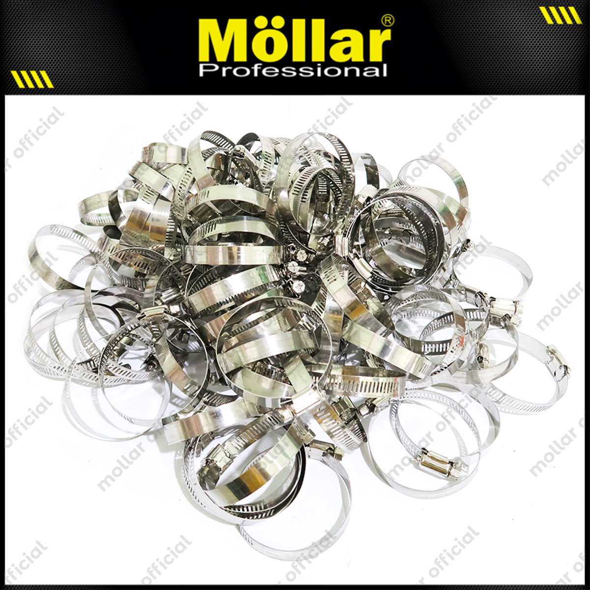 BISON Klem Selang 2-1/2" Inch Stainless Steel Hose Clips - Isi 100 Pcs