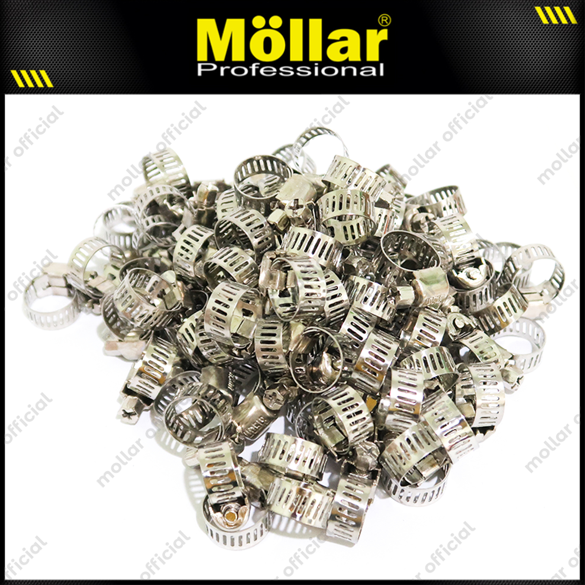 BISON Klem Selang 1/2" Inch Stainless Steel Hose Clips - Isi 100 Pcs