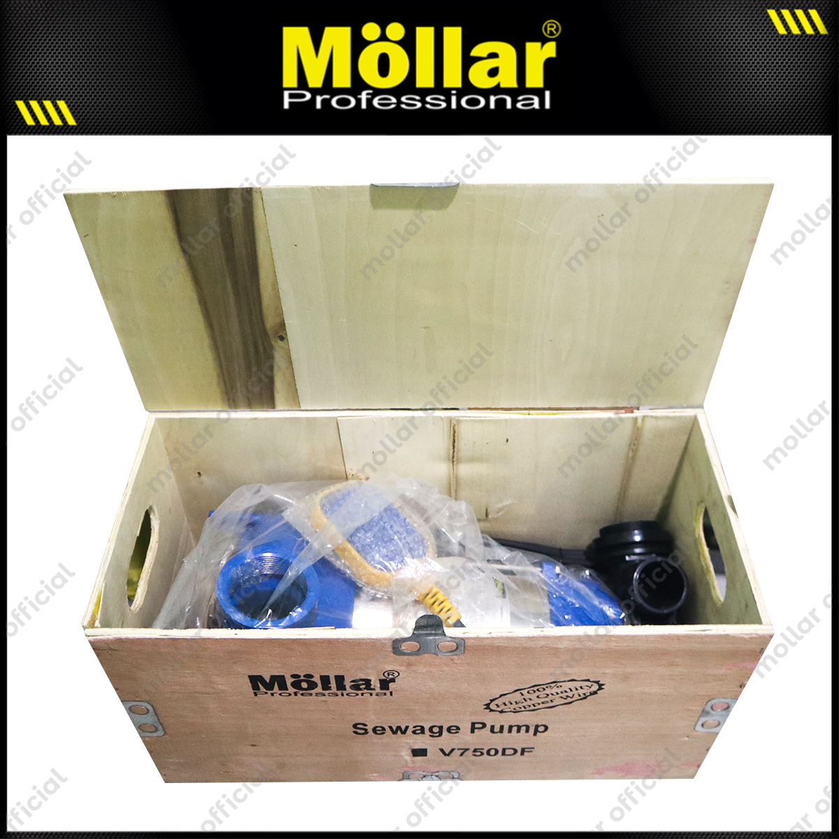 MOLLAR V750DF Pompa Celup Air Kotor 2" 750 Watt Otomatis + Cutter