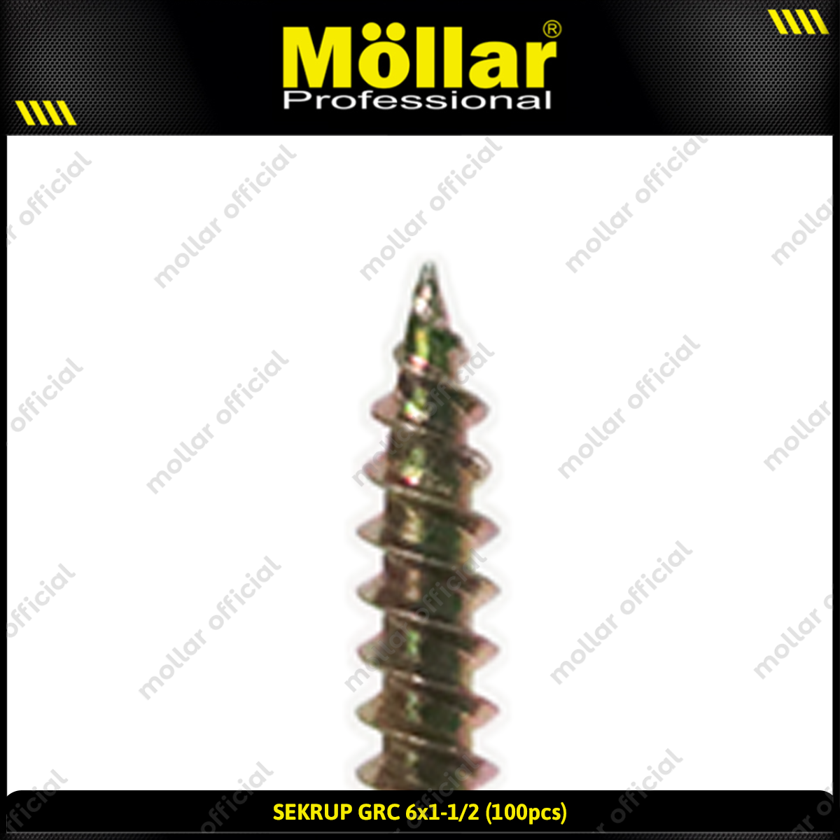 MOLLAR 93-008 Sekrup GRC 6 x 1-1/2 - 100 pcs