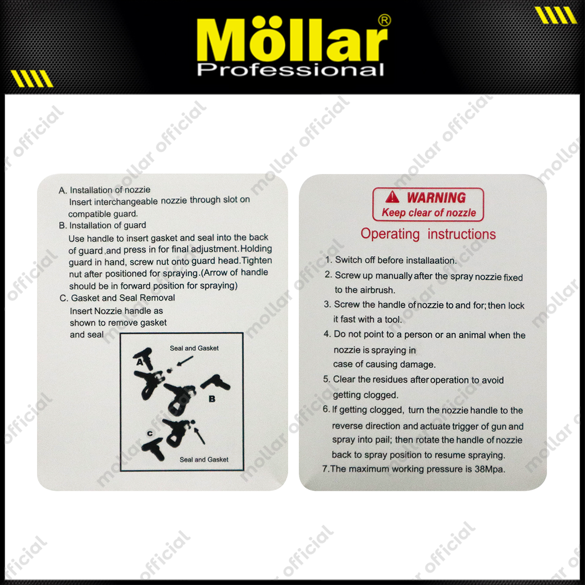 MOLLAR Spare Part Nozzle 519 Mesin Airless Paint T-800A