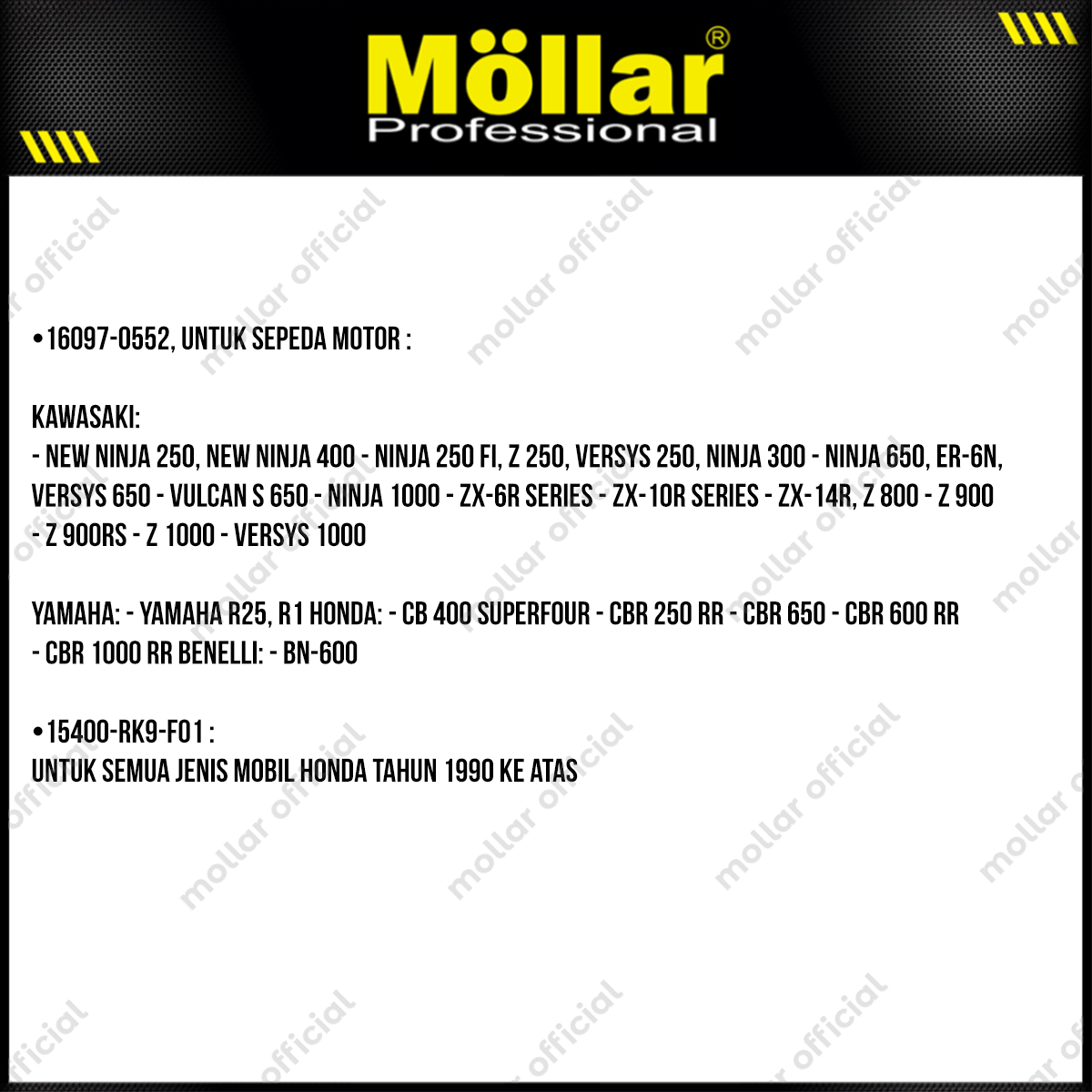 MOLLAR B11677 Kunci Oli Filter Mangkok 65 mm