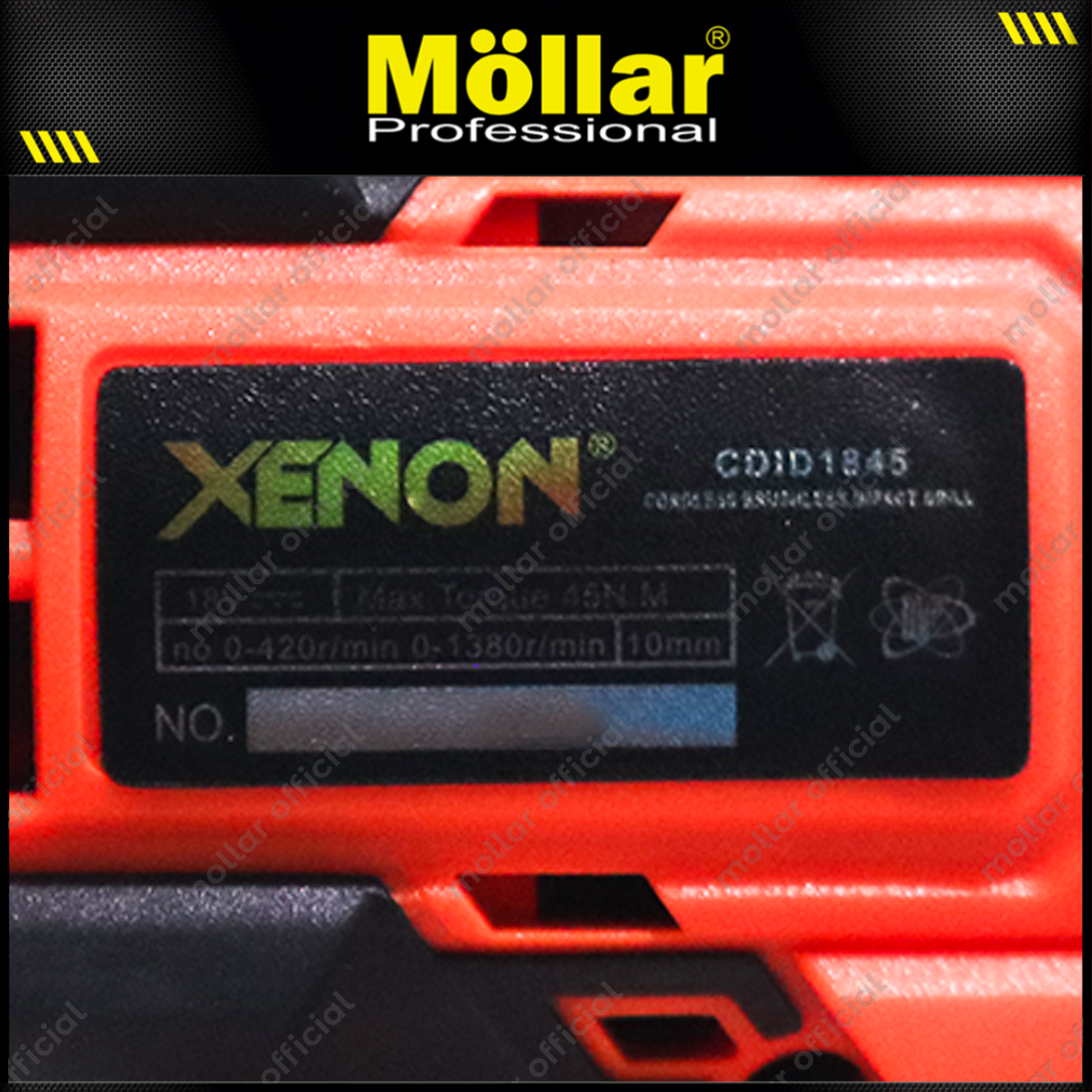 XENON CS2AGID Set 2in1 Cordless 18V Angle Grinder 4" & Impact Drill 10 mm