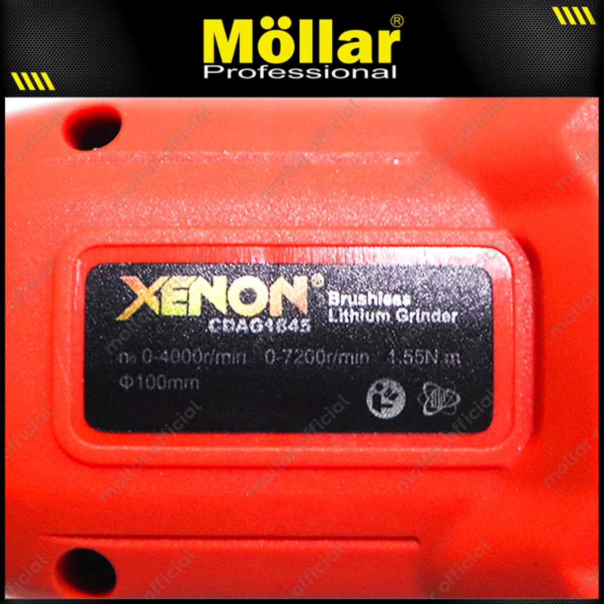 XENON CS2AGID Set 2in1 Cordless 18V Angle Grinder 4" & Impact Drill 10 mm