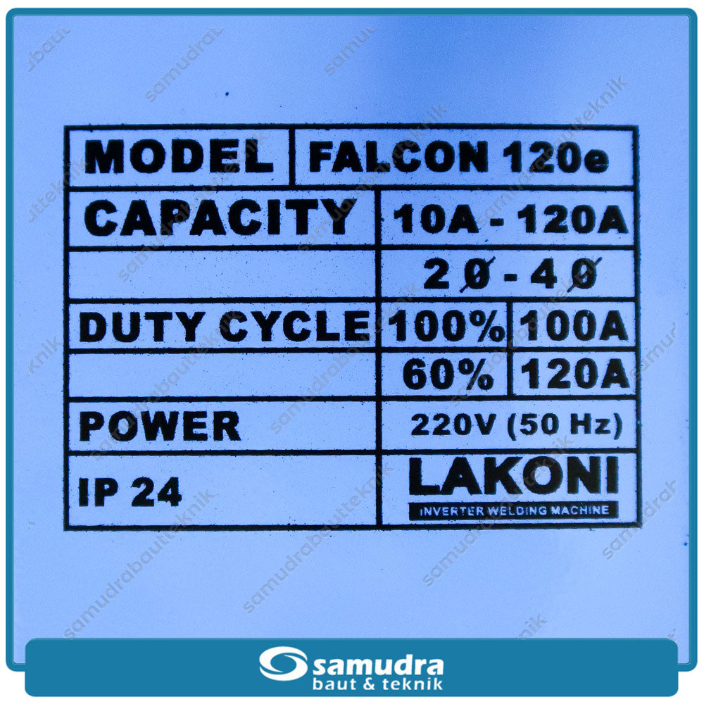 LAKONI FALCON-120E Mesin Las Listrik MMA 120A 900 Watt