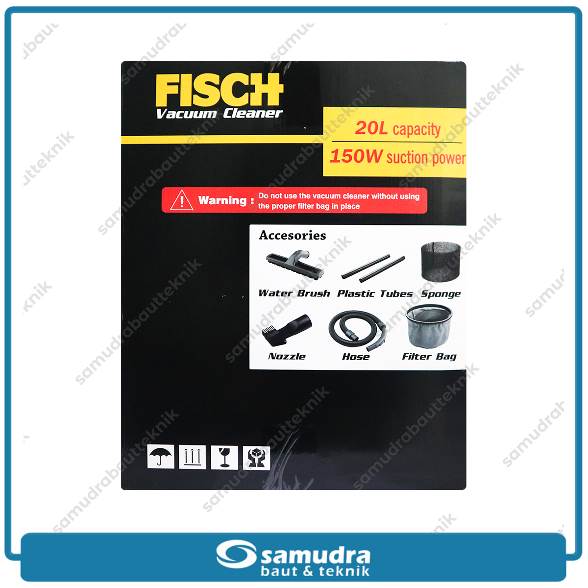 FISCH MB23RT Mesin Vacuum Cleaner Listrik 23 Liter Tabung Stainless