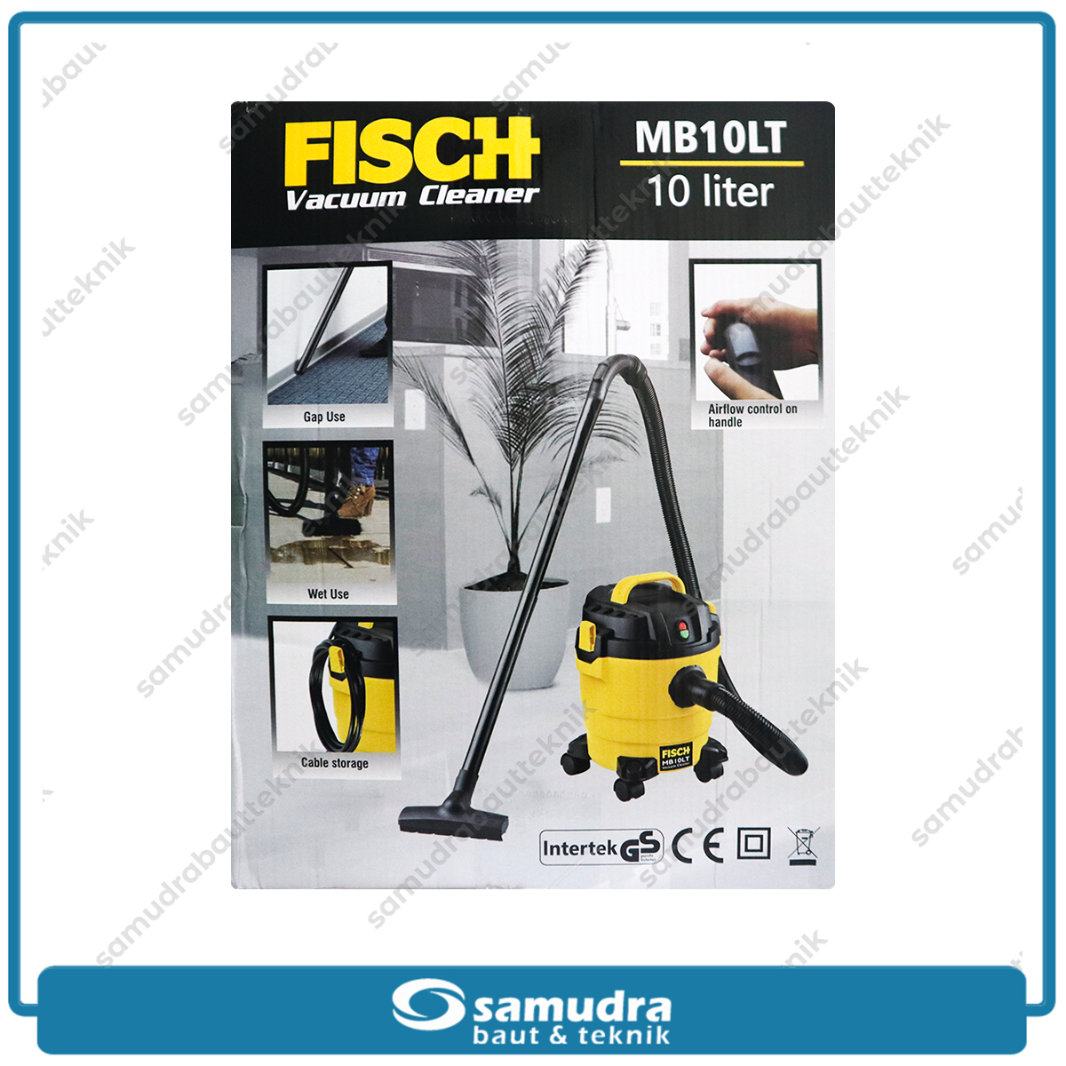 FISCH MB10LT Mesin Vacuum Cleaner Listrik 10 Liter Tabung Plastik