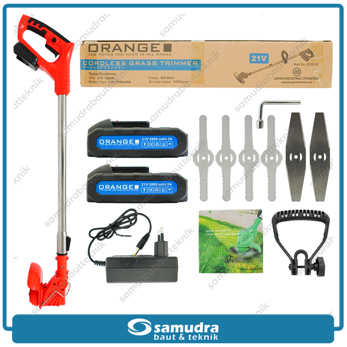 ORANGE 6206-24 Mesin Potong Rumput Baterai 21V / Cordless Grass Trimmer