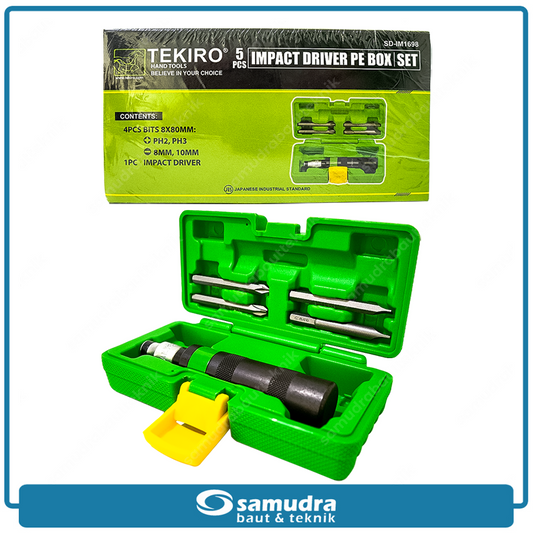 TEKIRO SD-IM1698 Obeng Ketok Set 5 pcs Box Plastik
