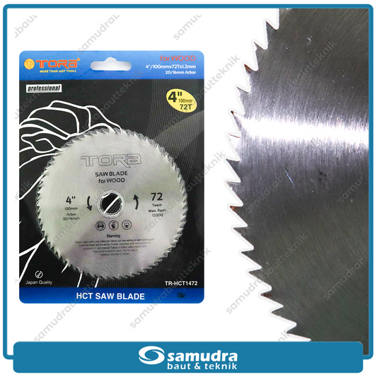 TORA TR-CSB01 Mata Gerinda Potong Kayu 4"x72T / Circular Saw Blade