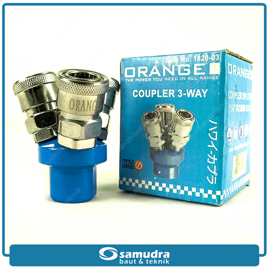 ORANGE 1820-03N Kopler Angin 1/4" Cabang 3 SJY-2