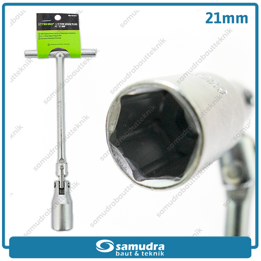 TEKIRO WR-TS1972 Kunci Sok T Busi Fleksibel Chrome 21 mm