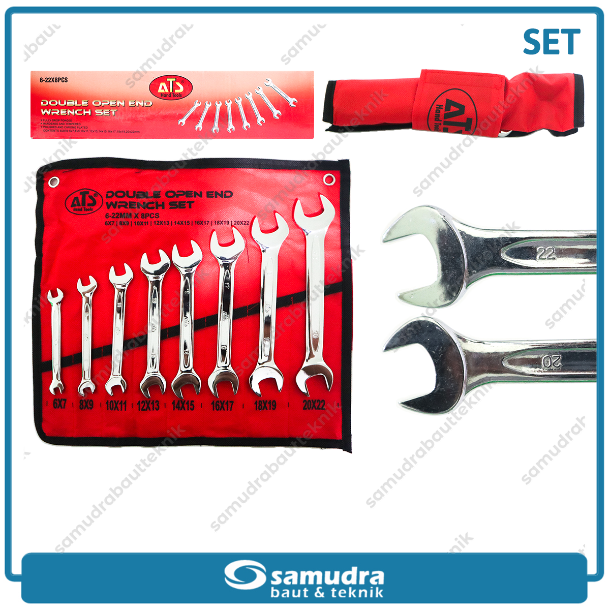 ATS Kunci Pas Set 8 pcs (6-22 mm)