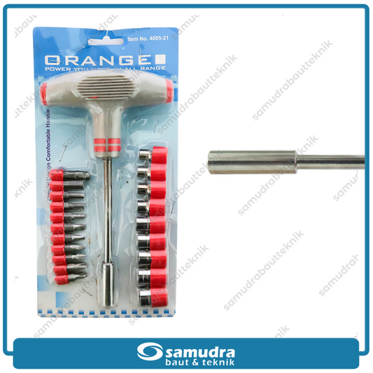 ORANGE 4005-21 Obeng Socket T Set 21 pcs