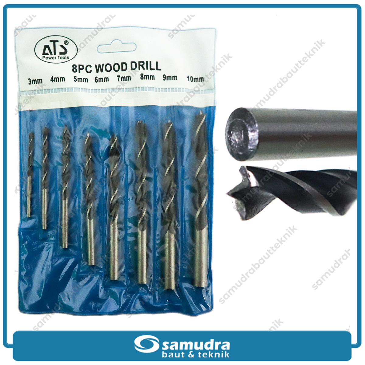 ATS Mata Bor Kayu Set 8 pcs (3-10 mm)