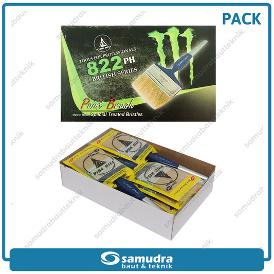 PINEHILL PH-822 1 pak isi 12 pcs Kuas Cat Putih 2-1/2"