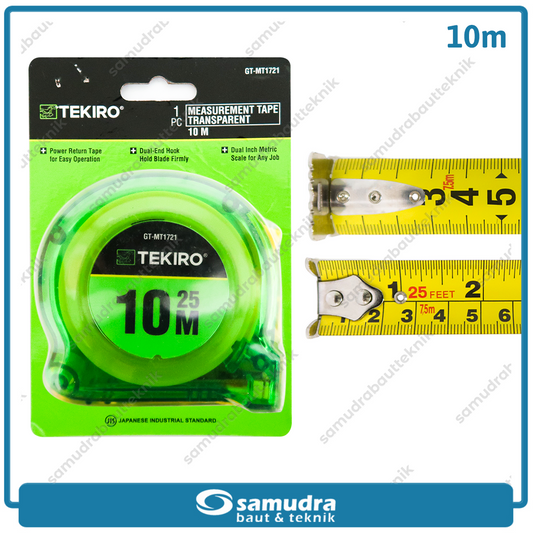 TEKIRO GT-MT1721 Meteran Transparan 10 meter