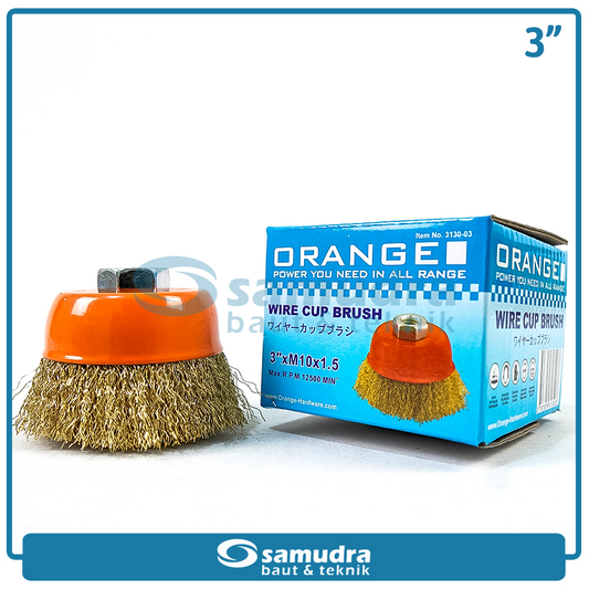 ORANGE 3130-03 Sikat Mangkok Kawat 3"