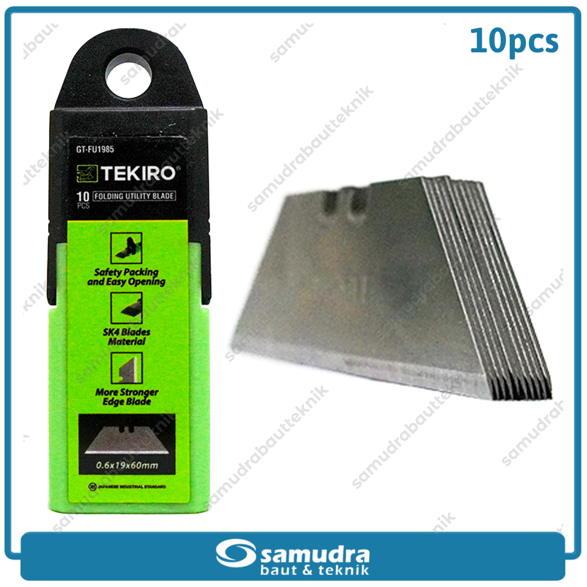 TEKIRO GT-FU1985 Isi Ulang Mata Pisau Cutter Lipat Set 10 Pcs